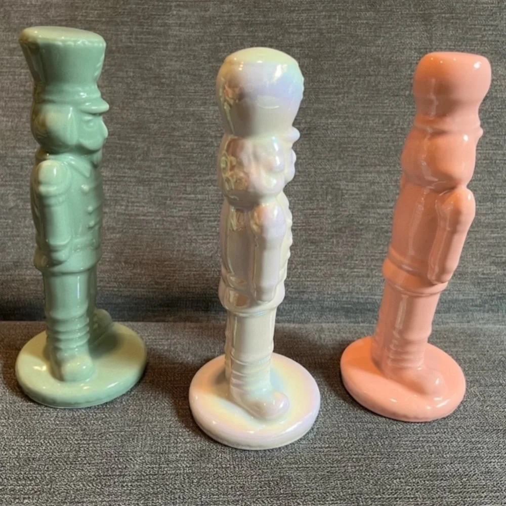 Target Bullseye Playground 6.5” Small Nutcracker Set Green Pink white 2023